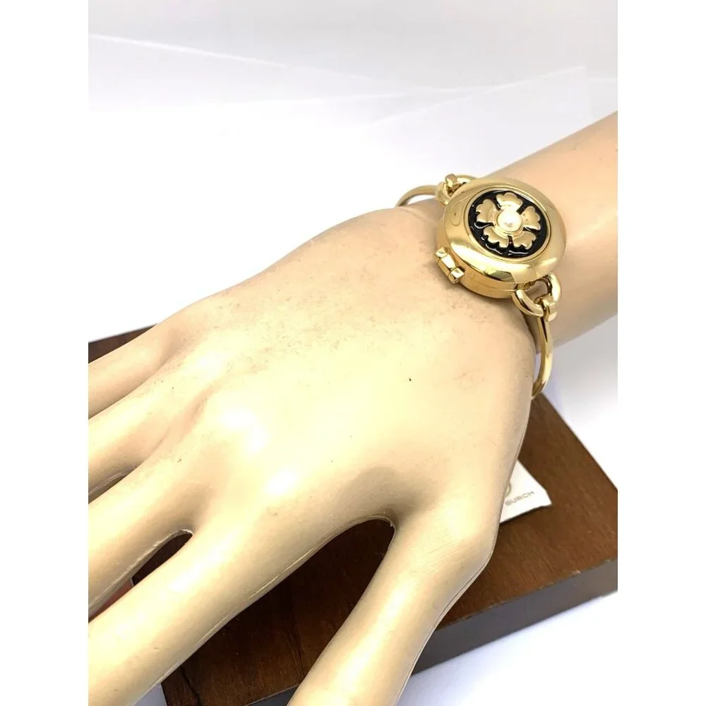 Tory Burch Women's Watch TBW6018SET Mother of Pearl Dial Quartz Bangle Gold